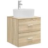 vidaXL Wandgemonteerde wastafelmeubel Sonoma Eiken 49,5 x 44,5 x 65 cm