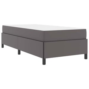 vidaXL Bedframe met matras Grijs 80 x 200 cm Stof