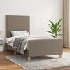 vidaXL Bedframe zonder matras 90x190 cm stof taupe
