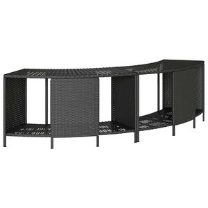 vidaXL Opbergschappen voor hottub 2 st poly rattan zwart