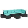 vidaXL Bankstel 5 st poly rattan