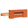 vidaXL Boekenkast Bedframe Wasbruin 200 x 200 cm Massief Vurenhout