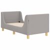 vidaXL Peuterbedframe met hoofdbord Lichtgrijs 70 x 140 cm Boucl&eacute;
