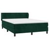 vidaXL Boxspring met matras fluweel donkergroen 140x190 cm