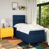 vidaXL Boxspring met matras stof blauw 100x200 cm