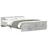 vidaXL Bedframe met hoofd- en voeteneinde betongrijs 120x200 cm