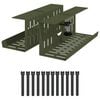 vidaXL Kabelgoot voor onder bureau 2 st Olijfgroen 35 x 12 x 13 cm