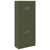 vidaXL Opbergkast 2 st Olijfgroen 90 x 40 x 210 cm Staal