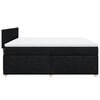 vidaXL Boxspring met matras stof zwart 180x200 cm