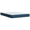 vidaXL Boxspring met matras stof blauw 140x190 cm