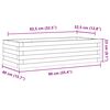 vidaXL Plantenbak 90x40x23 cm massief grenenhout wit