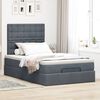 vidaXL Ottoman bed met matrassen en LED's 120x200cm fluweel
