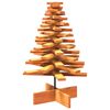 vidaXL Kerstdecoratie kerstboom 80 cm massief grenenhout wasbruin