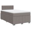vidaXL Boxspring met matras stof taupe 120x190 cm