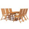 vidaXL 7-delige Tuinset massief acaciahout 160-240 cm
