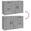 vidaXL Dressoir 100x33x59,5 cm bewerkt hout grijs sonoma eikenkleurig