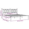 vidaXL Bedframe met hoofdbord metaal wit 183x213 cm