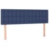 vidaXL Boxspring met matras en LED stof blauw 140x190 cm