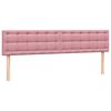 vidaXL Boxspring met matrassen fluweel roze 180x210 cm