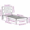 vidaXL Bedframe met Gevoerd Hoofdgedeelte Bruin 75 x 190 cm