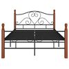 vidaXL Bedframe metaal zwart 120x200 cm