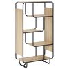 vidaXL Hoge kast Sonoma Eiken 80 x 37,5 x 144 cm Bewerkt hout
