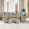 vidaXL Tuin Sofa Set met kussen 10 pcs Beige poly rattan