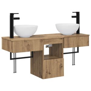 vidaXL Badkamerkastenset 3 st Artisanaal eiken 40 x 41 x 56 cm