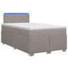 vidaXL Boxspring Bed met Matras en LED Taupe 120 x 200 cm Stof