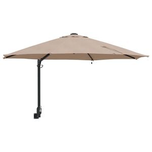 vidaXL Tuinparasol 248 x 248 x 148 cm Polyester en staal Taupe