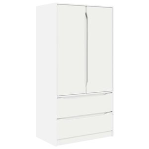 vidaXL Kledingkast met lade Wit 79,5 x 49 x 156 cm Geconstrueerd hout