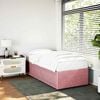 vidaXL Bedframe fluweel roze 100x200 cm