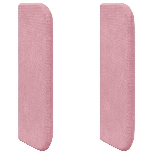 vidaXL Hoofdbord oor Roze 40,5 x 40,5 x 4 cm Fluweel
