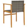 vidaXL Tuinstoelen 2 st poly rattan en massief hout grijs
