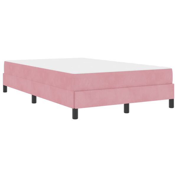 vidaXL Boxspringbed met matras Roze 120 x 200 cm Stof