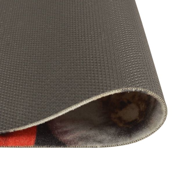 vidaXL Keukenmat wasbaar wijn- en dinerprint 60x300 cm fluweel