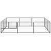 vidaXL Hondenkennel 9 m&sup2; staal zwart