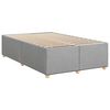 vidaXL Boxspring met matras stof lichtgrijs 120x190 cm