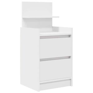 vidaXL Nachtkastje met 2 lades 38x34x80 cm wit