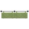 vidaXL Hangend Hoofdeinde Lichtgroen 190 x 55 x 5 cm Fluweel