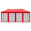 vidaXL Partytent inklapbaar met zijwanden 3x6 m rood