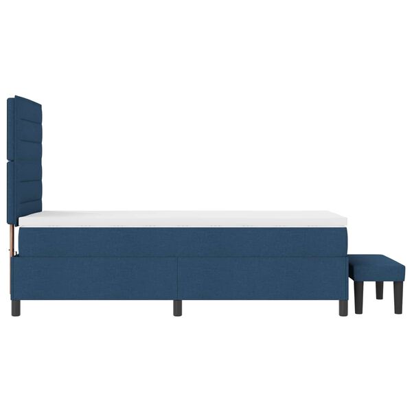 vidaXL Boxspringbed met hoofdeinde Blauw 90 x 190 cm Stof