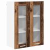 vidaXL Hangkast met opslag Oudhout 60 x 31 x 80 cm Bewerkt hout