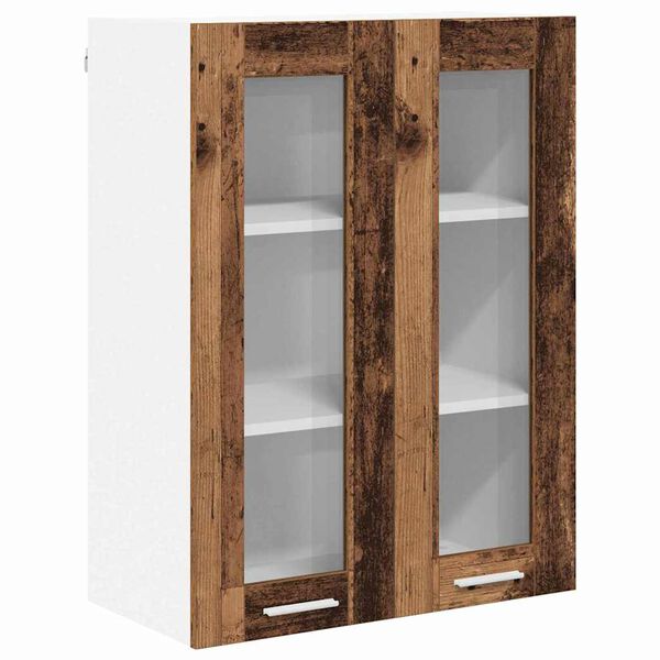 vidaXL Hangkast met opslag Oudhout 60 x 31 x 80 cm Bewerkt hout
