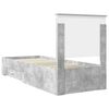 vidaXL Bedframe Beton Grijs en Zilver 70 x 190 cm Bewerkt hout