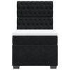 vidaXL Boxspring met matras fluweel zwart 80x200 cm