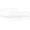 vidaXL Bedframe met hoofd- en voeteneinde metaal wit 200x200 cm