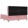 vidaXL Boxspringbed met matras Roze 200 x 200 cm Polyester