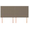 vidaXL Hoofdbord taupe 160x5x118/128 cm Stof