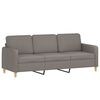 vidaXL 3-delige Loungeset met kussens stof taupe
